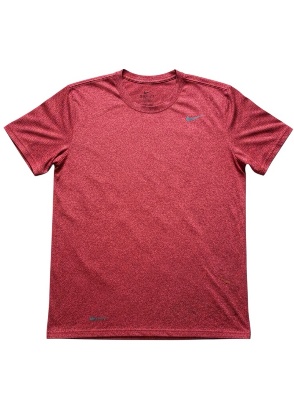 Nike Men’s Heather Red Short Sleeve Performance Athletic T Shirt Size Medium